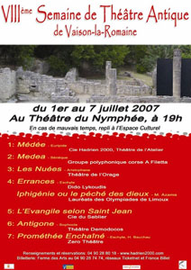  VIII Semaine de Thtre Antique 2007 
